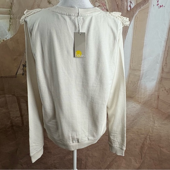 NEW Boden British Cream Lace Trim Women's Top - Picture 8 of 11
